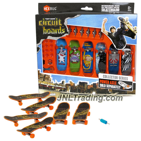 Hexbug Year 2014 Tony Hawk Circuit Boards 6 Pack Set - Ben Raybourn Cat (002-BH), Party Animals (004-BH), Clint Walker Monkey (005-BH), Forest Hawk (013-BH), 2 Head Hawk (019-BH) & Iron Hawk (020-BH)