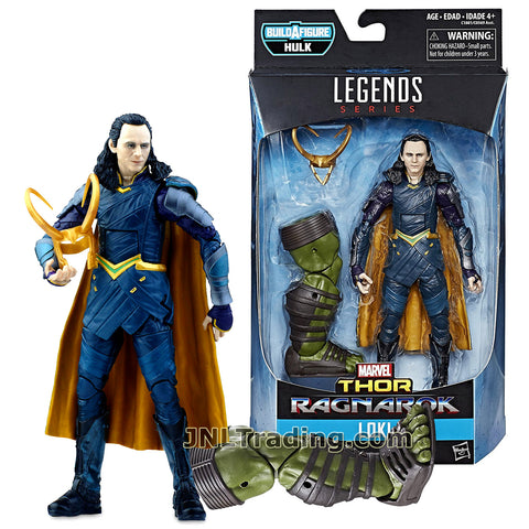 Marvel Legends 2017 Thor Raganarok Movie Hulk Series 6 Inch Tall Figure - LOKI with Helmet and Hulk's Right Leg