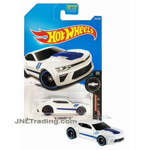 Year 2015 Hot Wheels Camaro Fifty Series 1:64 Scale Die Cast Car Set 2/5 - White Pony Coupe '16 CAMARO SS