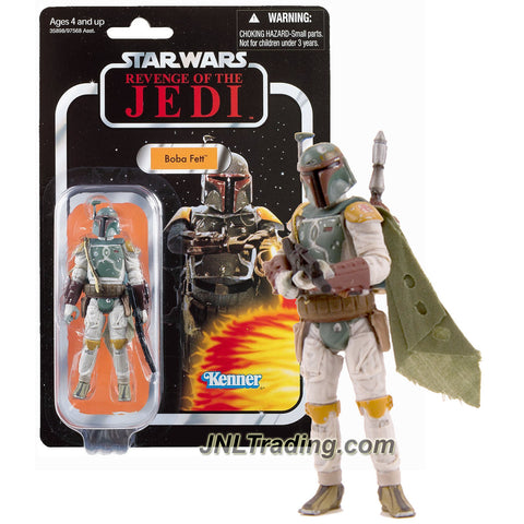 Hasbro Year 2010 Star Wars Vintage Kenner Reproduction The Empire Strikes Back (1980-1982) Series 4 Inch Tall Figure - BOBA FETT with Rifle & Jetpack