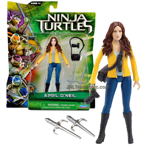 Playmates Year 2014 Teenage Mutant Ninja Turtles TMNT Movie Series 5 Inch Tall Action Figure - APRIL O'NEIL with Camera, Camera Bag and Pair of Sais