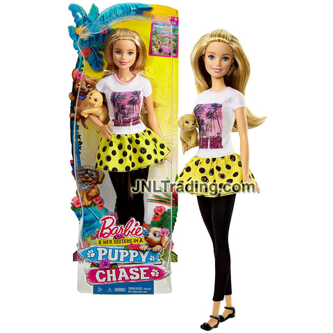 Year 2015 Barbie Puppy Chase Series 12 Inch Doll - BARBIE DMB26 with Puppy Dog