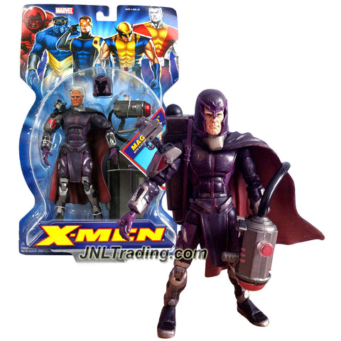 ToyBiz Year 2005 Marvel X-Men 6 Inch Tall Action Figure - MAGNETO with Helmet and Electro-Magnetic Gun