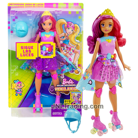 Mattel Year 2016 Barbie Video Game Hero Series 12 Inch Electronic Doll Set - PRINCESS BELLA DTW00 with "Follow the Lights" Game Plus Helmet and Tiara