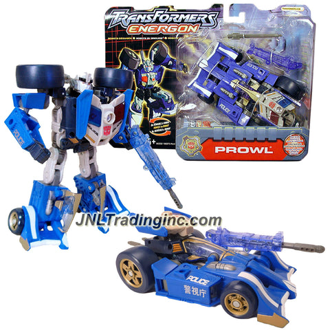 Hasbro Year 2003 Transformers Energon Powerlinx Series 6 Inch Tall Robot Action Figure - Autobot PROWL with Missile Launcher, 1 Missile and Collector Card (Vehicle Mode: Formula One Police Car)