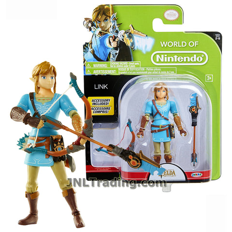 World of Nintendo Year 2017 The Legend of Zelda Breath of the Wild Series 4-1/2 Inch Tall Figure - LINK with Bow and Arrow