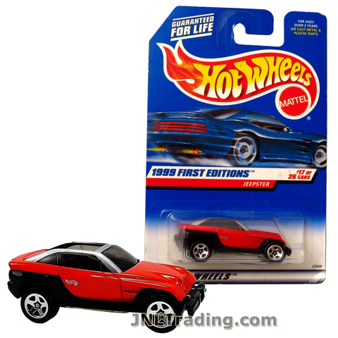 Hot Wheels Year 1998 First Editions Series 1:64 Scale Die Cast Car Set #17 - Red Color Sport Utility Vehicle SUV JEEPSTER 21069