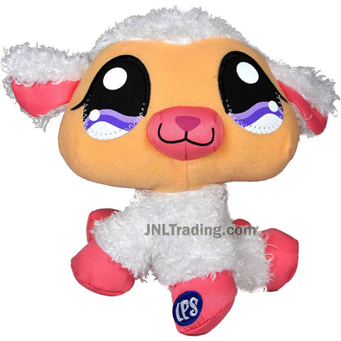 Year 2009 Littlest Pet Shop LPS 6 Inch Tall Plush Figure - White Sheep