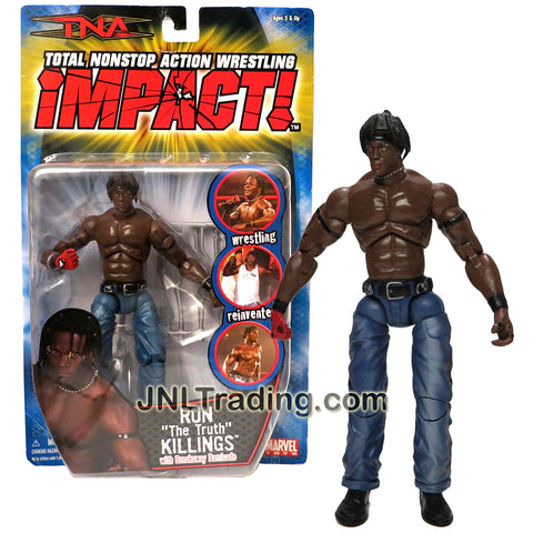 Marvel Toys Year 2006 Total Nonstop Action Wrestling TNA Impact! Series 7 Inch Tall Figure - RON "The Truth" KILLINGS with Breakaway Barricade