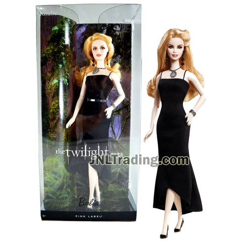 Year 2012 Barbie Pink Label The Twilight Saga Movie Breaking Dawn Series 12 Inch Doll Set - ROSALIE Y5189 in Black Dress