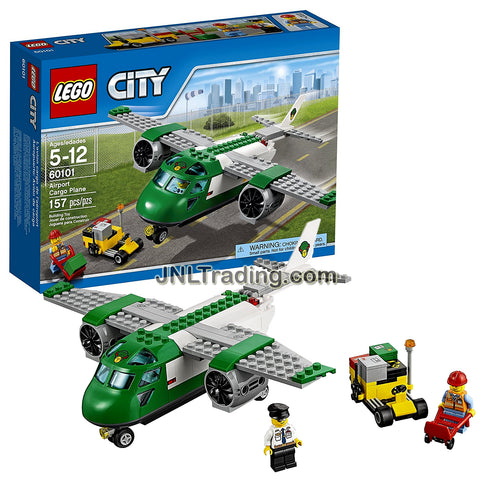 Lego Year 2016 City Series Set #60101 - AIRPORT CARGO PLANE with Airport Service Car Plus Pilot and Airport Worker Minifigure (Pieces: 157)