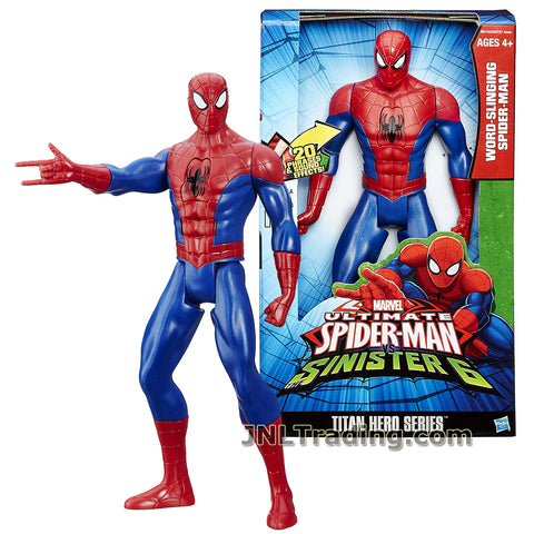 Marvel Year 2015 Ultimate SpiderMan vs The Sinister 6 Series 12 Inch Tall Electronic Figure : WORD-SLINGING SPIDER-MAN with 20 Phrases and Sound Effects