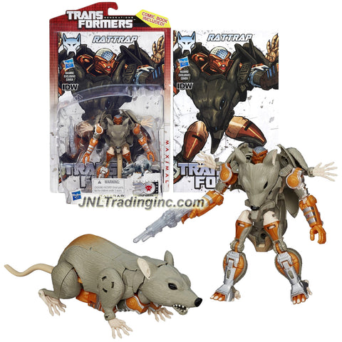 Hasbro Transformers Generations Thrilling 30 Series Deluxe Class 5" Tall Figure #017 - Maximal RATTRAP with Blaster Rifle (Beast Mode: Rat)
