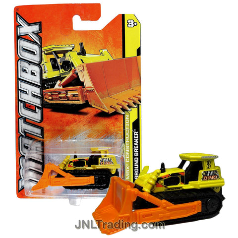 Matchbox Year 2011 MBX Construction Series 1:64 Scale Die Cast Metal Vehicle #3 - Dino Unit 8 Bulldozer GROUND BREAKER W4842