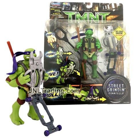 Year 2006 Teenage Mutant Ninja Turtles TMNT Movie Street Grindin' Series 6 Inch Tall Figure - DONATELLO with Bo Staff, Skateboard and Ripcord