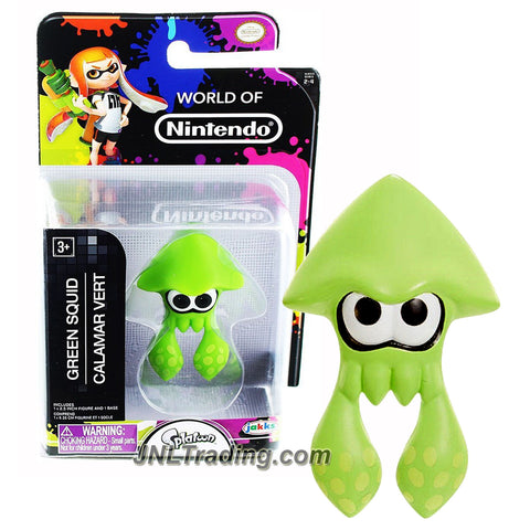 Jakks Pacific Year 2016 World of Nintendo "Splatoon" Series 2-1/2 Inch Tall Mini Figure - GREEN SQUID