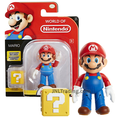 Year 2017 World of Nintendo Super Mario Series 4 Inch Tall Figure - MARIO with Question Block