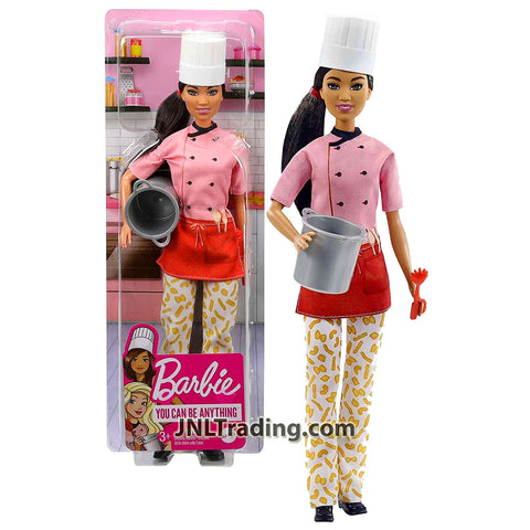 Year 2020 Barbie Career You Can Be Anything Series 12 Inch Doll - PASTA CHEF with Pot and Pasta Fork