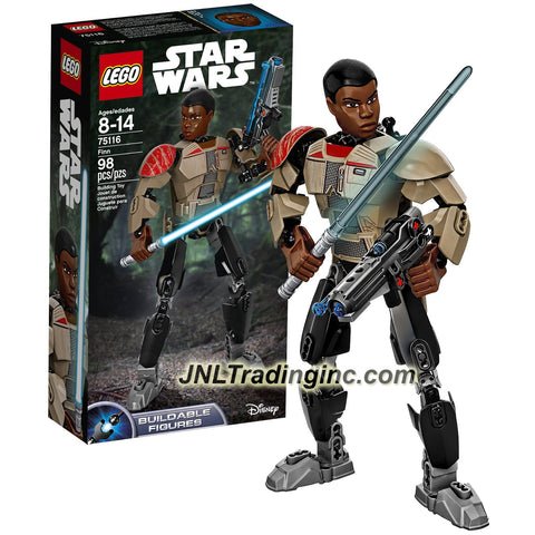 Lego Year 2016 Star Wars Series 10 Inch Tall Figure Set #75116 - FINN with Spring Loaded Shooter, Lightsaber and Arm Swinging Function (Pieces: 98)