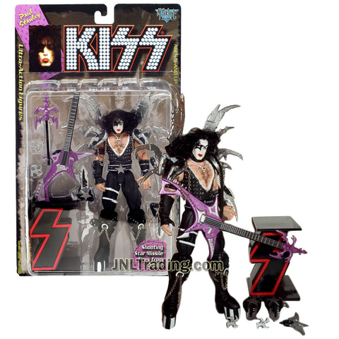 Year 1997 McFarlane Toys KISS Series 7 Inch Tall Ultra Action Figure - PAUL STANLEY with Guitar, Shooting Stars, Shoeblade and Letter S