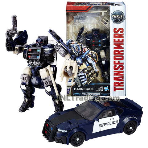 Transformers Year 2016 The Last Knight Movie Premier Edition Series Deluxe Class 5-1/2 Inch Tall Figure - BARRICADE with Blaster and Baton (Vehicle: Police Cruiser)
