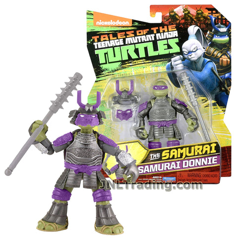 TMNT Year 2017 Tales of Teenage Mutant Ninja Turtles The Samurai Series 5 Inch Tall Figure - SAMURAI DONNIE with Helmet, Mask and Staff Mace