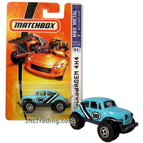 Year 2007 Matchbox MBX Metal Series 1:64 Scale Die Cast Car #61 - Blue Compact Car VOLKSWAGEN BEETLE 4x4