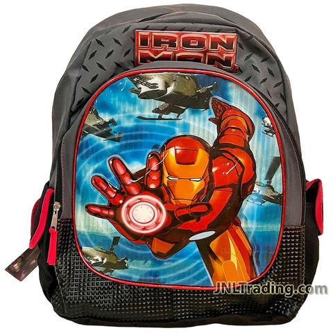 Marvel Iron Man School Backpack with 2 Compartments, 2 Side Accessory Pocket and Adjustable Padded Shoulder Straps