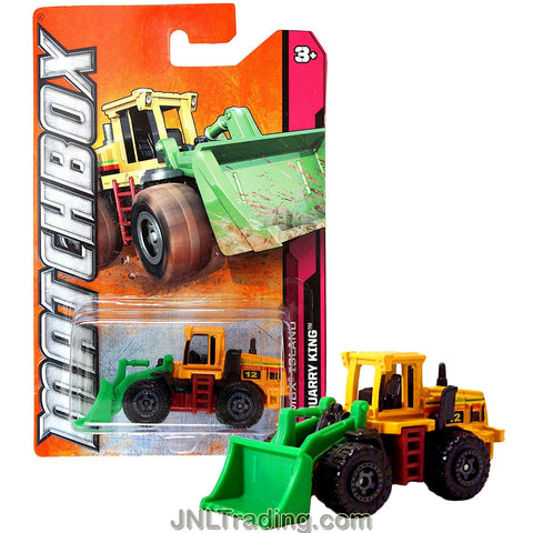 Matchbox Year 2011 MBX Island Series 1:64 Scale Die Cast Metal Vehicle #1 - Unit 12 Jones Bros Construction Front End Loader QUARRY KING W4841