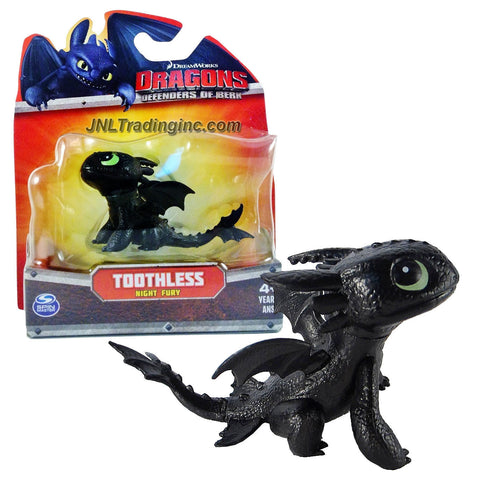 Spin Master Year 2013 Dreamworks Movie Series "DRAGONS - Defenders of Berk" 3 Inch Long Dragon Figure - Night Fury TOOTHLESS