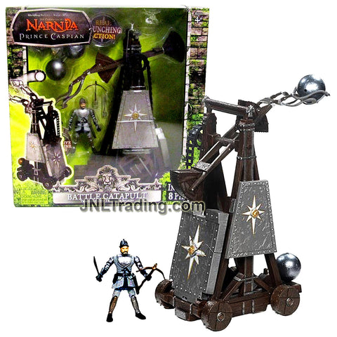 Year 2007 The Chronicles of Narnia Prince Caspian 9.5 Inch War Machine Set - BATTLE CATAPULT TREBUCHET with Telmarine Soldier