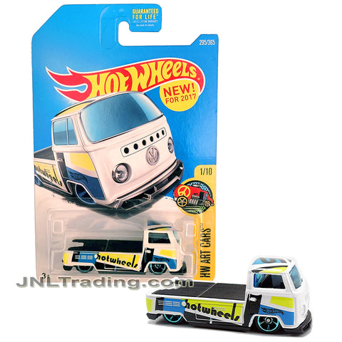 Year 2015 Hot Wheels HW Art Cars Series 1:64 Scale Die Cast Car Set 1/10 - White Transporter VOLKSWAGEN T2 PICKUP