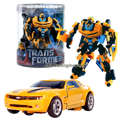 Hasbro Year 2007 Transformers Movie Series 1 Exclusive Canister Deluxe Class 6 Inch Tall Robot Action Figure - Autobot BUMBLEBEE with Cannon that Converts to Blade (Vehicle Mode: Camaro Concept)