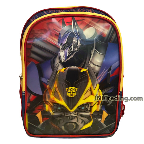 Transformers Optimus Prime Bumblebee 3D FX School Backpack with 2 Compartments, 2 Side Pockets and Adjustable Shoulder Straps