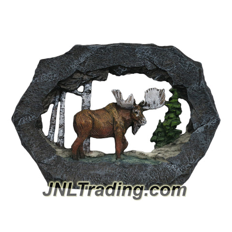 Regal Elites Vista Rock Series 7-1/2 Inch Long Wildlife Sculpture - MOOSE on The Rock (Dim: 7-1/2" x 5-1/2" x 2")