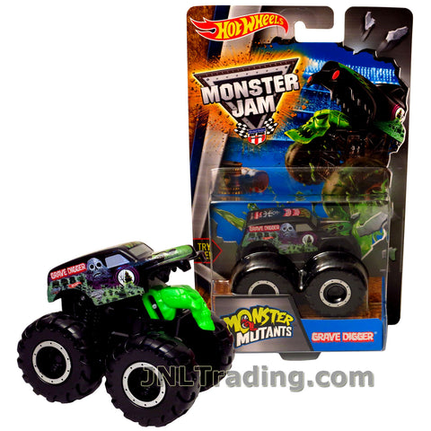 Hot Wheels Year 2014 Monster Jam 1:64 Scale Die Cast Truck Mutants Series - GRAVE DIGGER CFY43 with Hidden Skeleton Head (D: 3" x 2-1/4" x 2-1/2")