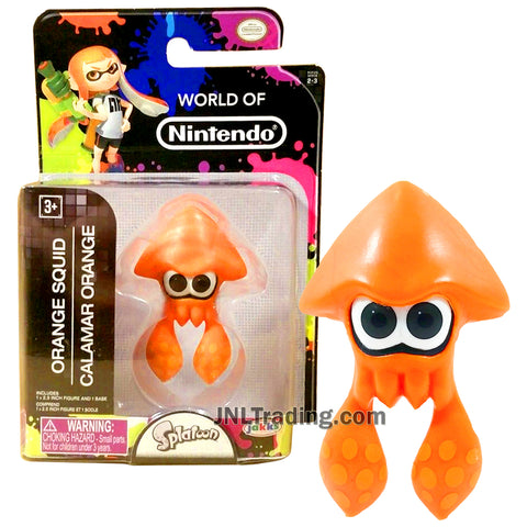 Year 2016 World of Nintendo "Splatoon" Series 2-1/2 Inch Tall Mini Figure - ORANGE SQUID