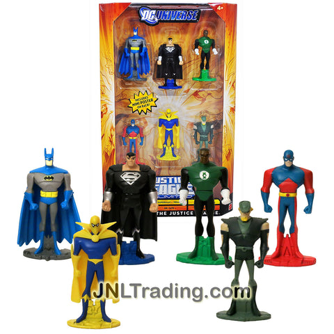 Year 2008 DC Universe JLU Unlimited Figure Heroes of the Justice League with Batman, Superman Prime, Green Lantern, The Atom, Dr. Fate and Green Arrow