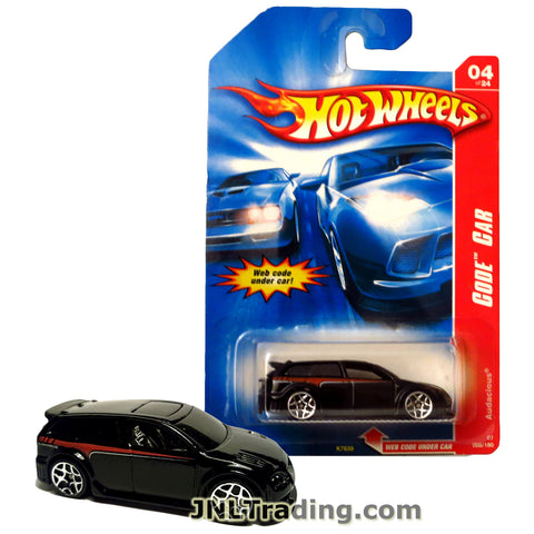 Hot Wheels Year 2006 Code Car Series 1:64 Scale Die Cast Car Set #4 - Black Color Station Wagon AUDACIOUS K7639