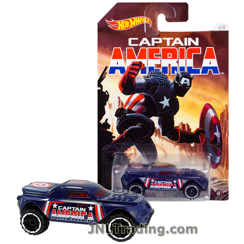 Hot Wheels Year 2015 Captain America Series 1:64 Scale Die Cast Car Set 4/8 - Dark Blue Color All Terrain Vehicle ATV RD-08 DJK81