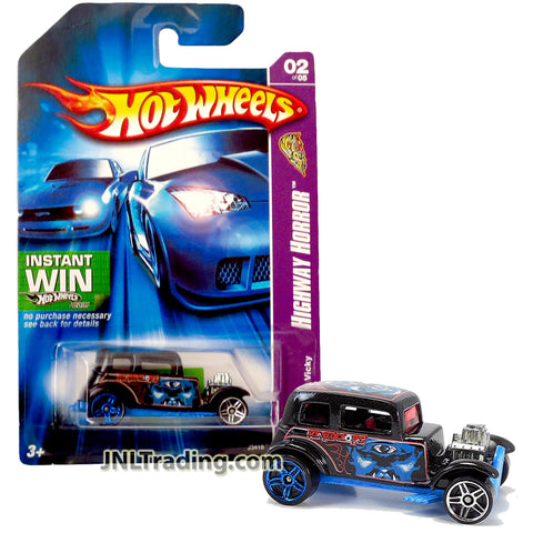 Year 2006 Hot Wheels Highway Horror Series 1:64 Scale Die Cast Car Set #2 - Black REYEDCLOPS Classic Roadster '32 FORD VICKY