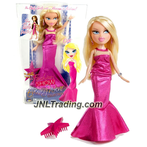 MGA Entertainment Bratz The Fashion Show Evening Wear Collection Series 10 Inch Doll - CLOE in Pink Dress with Earrings, Bracelet and Hairbrush