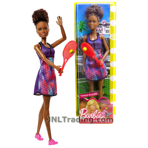 Year 2017 Barbie Career Series 12 Inch Doll - African American TENNIS PLAYER SHANI FJB11 with Tennis Racket