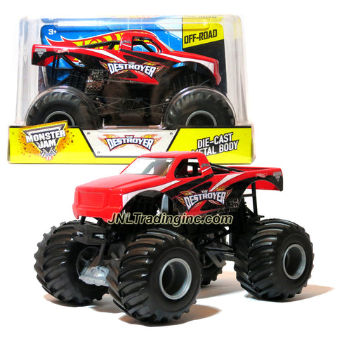 Hot Wheels Year 2015 Monster Jam 1:24 Scale Die Cast Official Monster Truck Series - THE DESTROYER (CGD69) with Monster Tires, Working Suspension and 4 Wheel Steering (Dimension - 7" L x 5-1/2" W x 4-1/2" H)