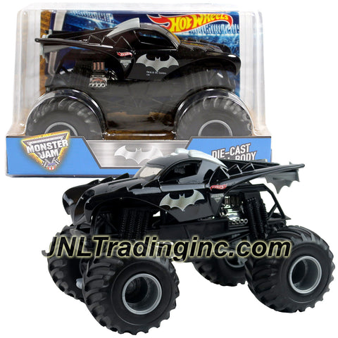 Hot Wheels Year 2016 Monster Jam 1:24 Scale Die Cast Monster Truck - 2 Times World Finals Racing Champion BATMAN (BGH29-0930)