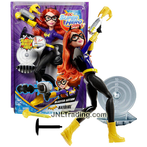 Mattel Year 2016 DC Super Hero Girls Series 12 Inch Doll Set - BATGIRL with Backpack, Blaster with 3 Missiles Plus Target