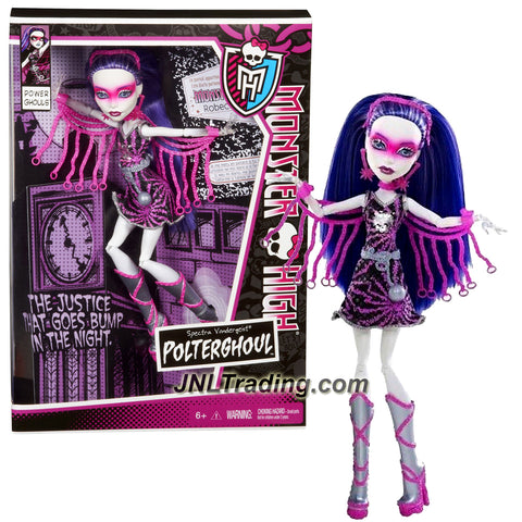 Mattel Year 2012 Monster High Power Ghouls Series 11 Inch Doll - Spectra Vondergeist as POLTERGHOUL with Headband, Necklace, Chains and Display Stand
