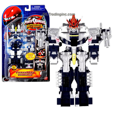 Bandai Year 2007 Power Rangers Operation Overdrive Series 6 Inch Tall Action Figure Robot Set - Transmax Vehicles Set G with 5 Vehicles that Combine into Megazord Figure