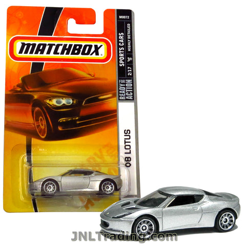 Matchbox Year 2007 Sports Cars Series 1:64 Scale Die Cast Metal Car #10 - Silver Color Luxury Sport Coupe '08 LOTUS M0072