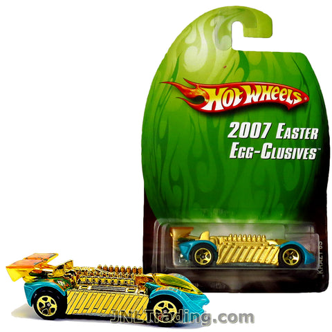 Hot Wheels Year 2007 Easter Egg-Clusives Series 1:64 Scale Die Cast Car Set - Gold Blue Race Car KRAZY 8S L4702